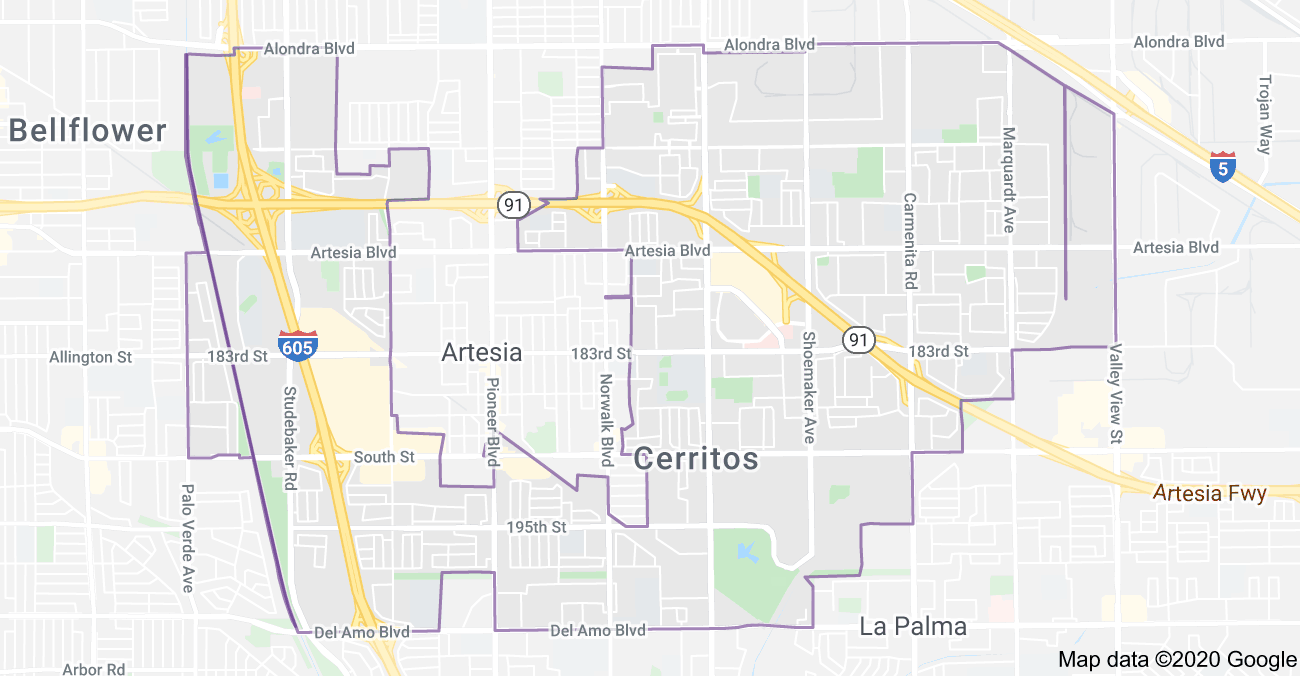 map_cerritos_california